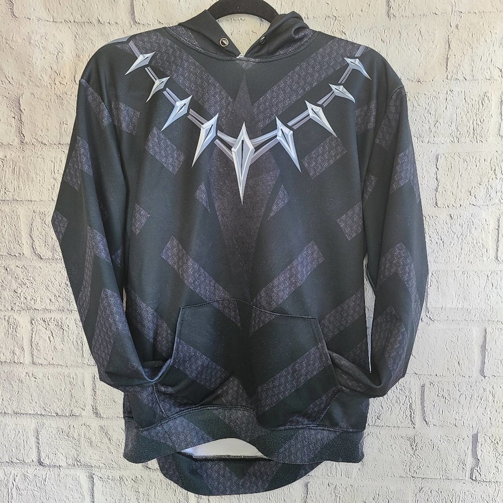 Men's Marvel Black Panther‎ Comic Character Logo Hoodie SZ XL